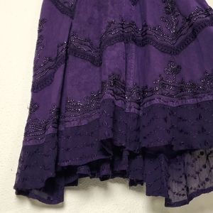 Purple bohemian lace hippy summer dress size medium-xl